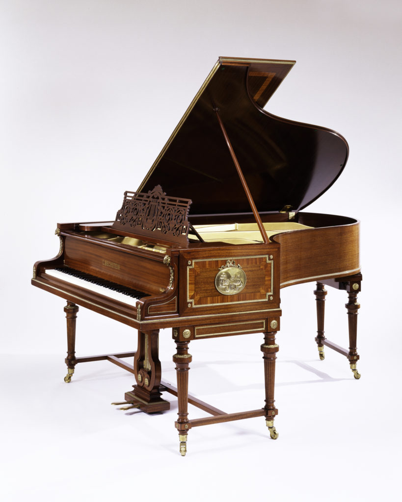 C. Bechstein Grand Piano Mahogany Ormolu Sheraton Style