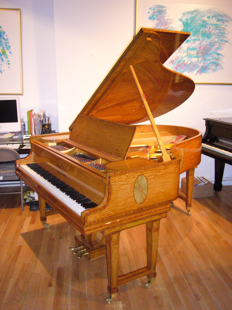 Hamburg Steinway & Sons Piano Model O Satinwood
