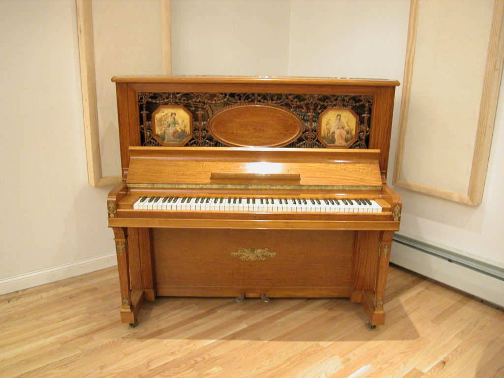 Steinway & Sons Rothschild Upright Piano Satinwood