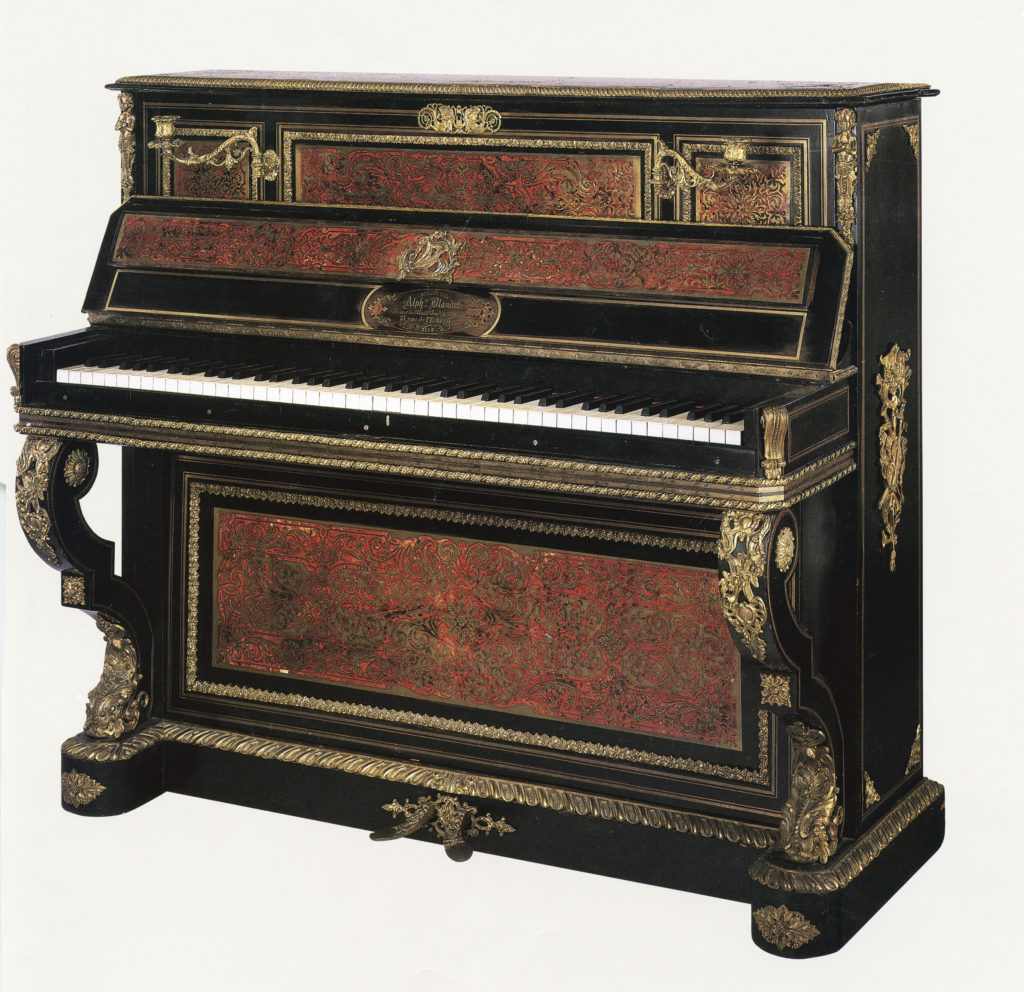 Alphonse Blondel Upright Piano c.1860 Iron, Brass, Tortoiseshell