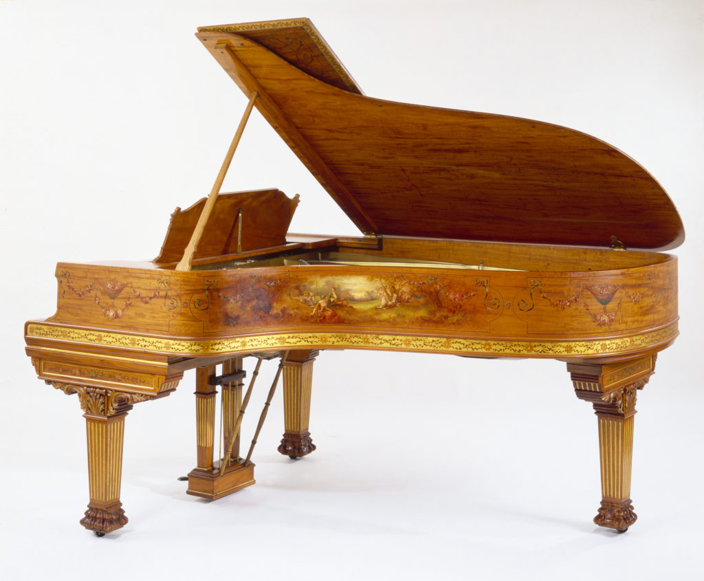 Steinway & Sons Grand Piano, Model B Bleached Mahogany, Blackmore