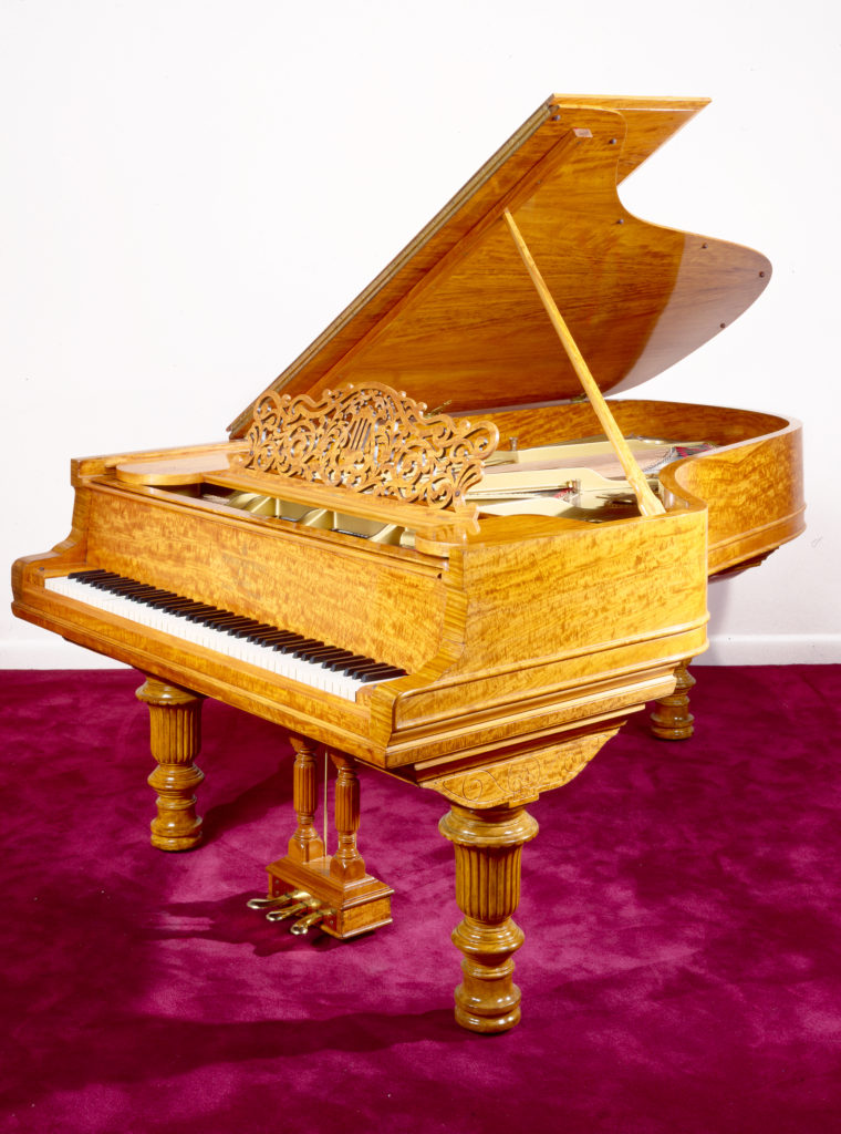 Steinway & Sons Grand Piano, Model C, Victorian, Bleached Mahogany