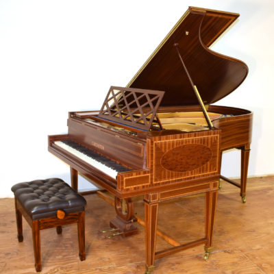 Mahogany C. Bechstein grand piano with exotic inlay c. 1905